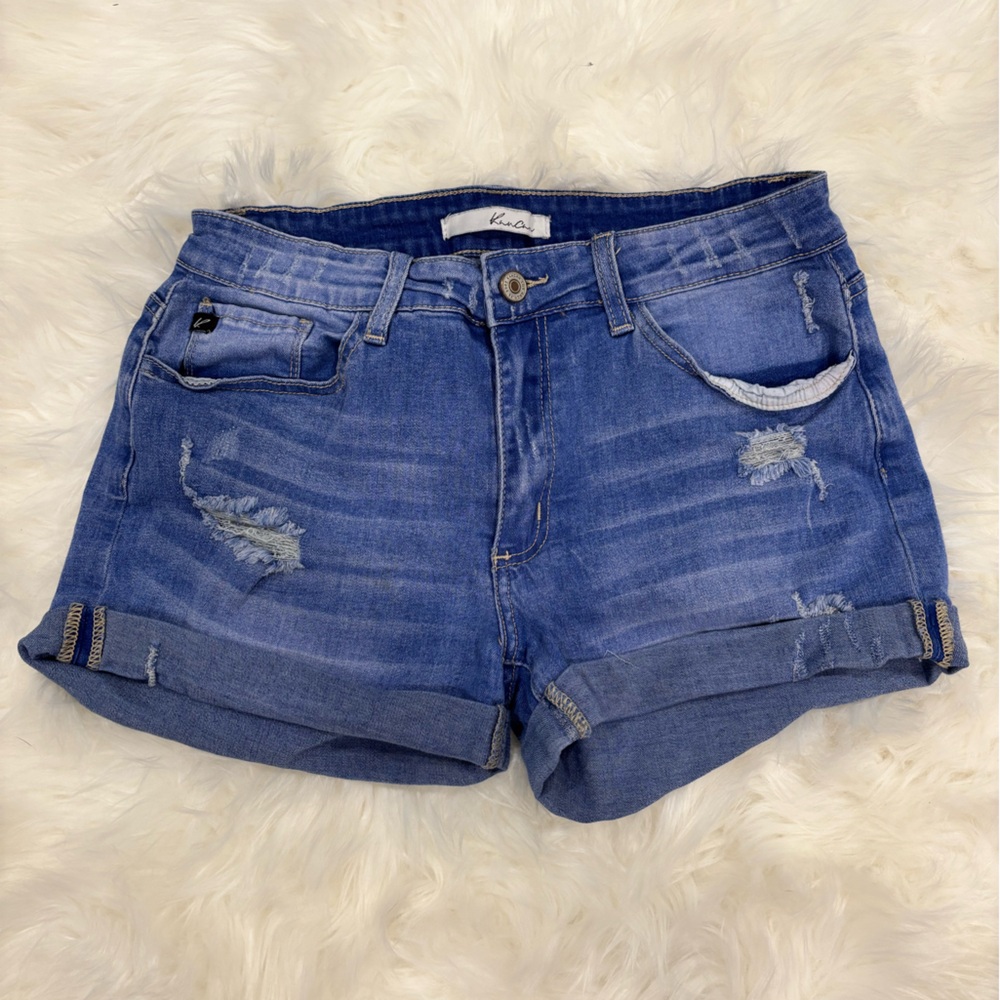 Denim style shorts